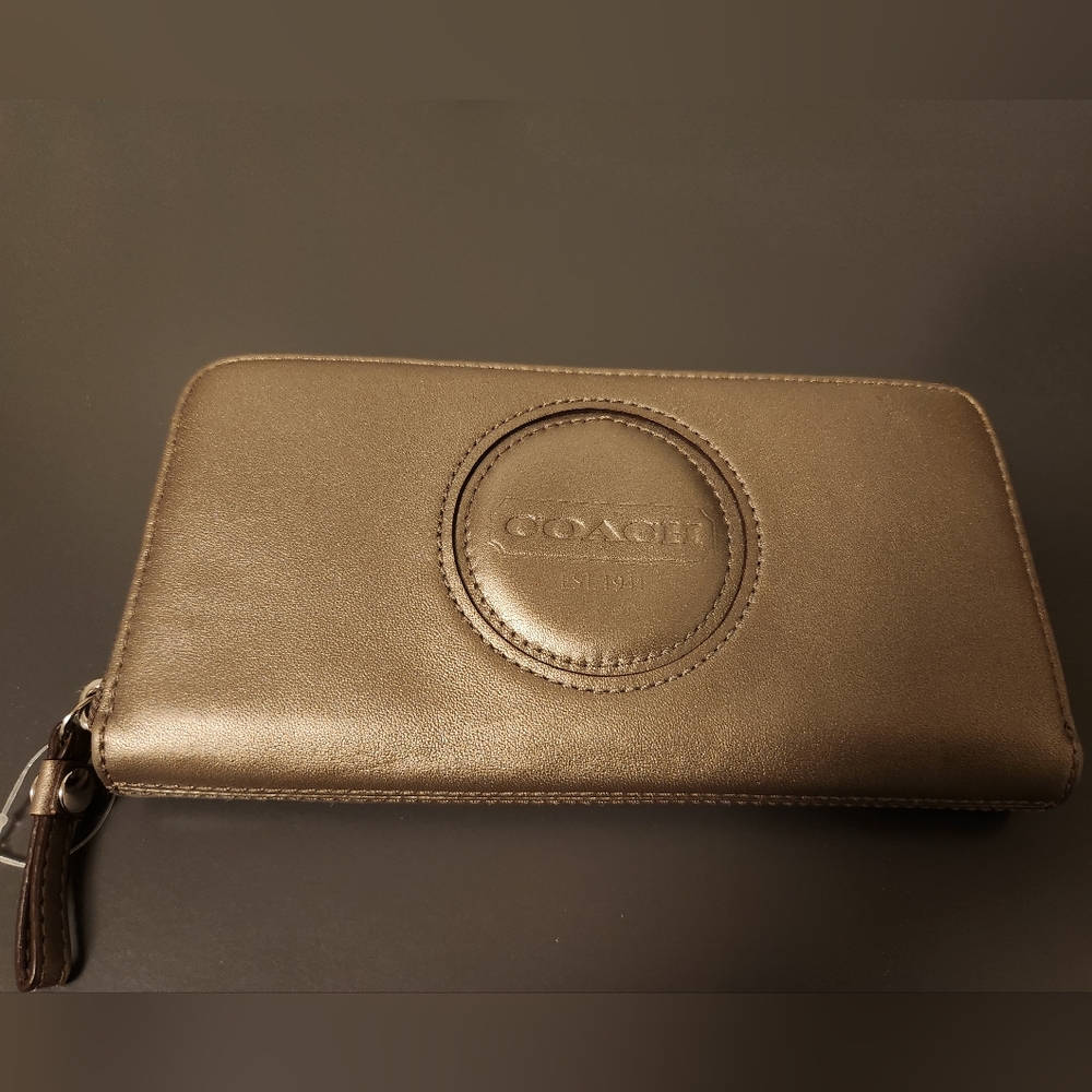 Coach Zip Around Leather Wallet